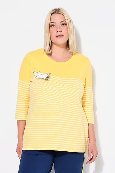 Ulla Popken Longsleeve Shirt Ringel Papierboot günstig online kaufen
