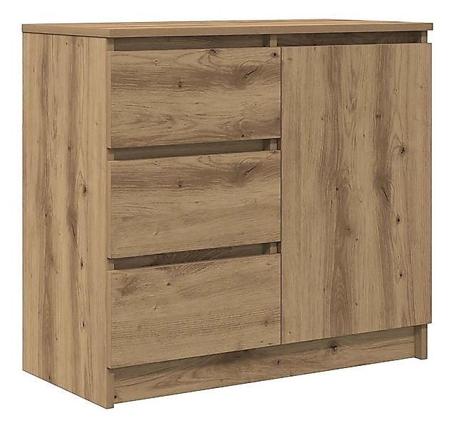 vidaXL Sideboard Sideboard mit Schublade Artisan-Eiche 71x35x65 cm Holzwerk günstig online kaufen