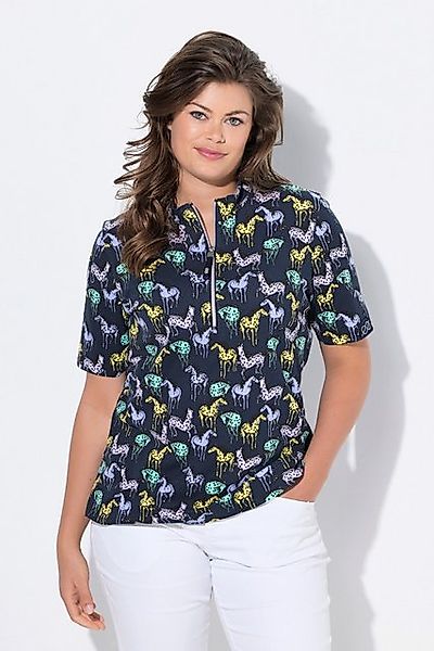Laurasøn T-Shirt Poloshirt 1/2-Arm Stehkragen günstig online kaufen