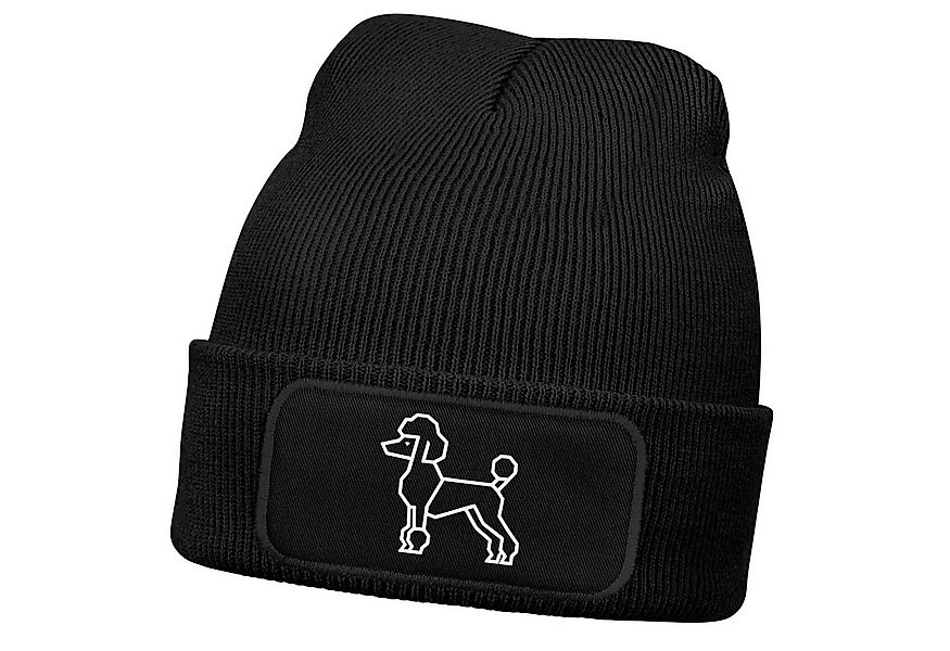 MoonWorks Strickmütze Herren Beanie Wintermütze Hund Pudel Polygon Design A günstig online kaufen