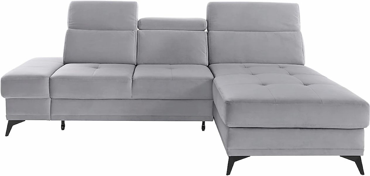 Home affaire Ecksofa "Cardiz L-Form" inkl.Kopfteilverstellung und Federkern günstig online kaufen