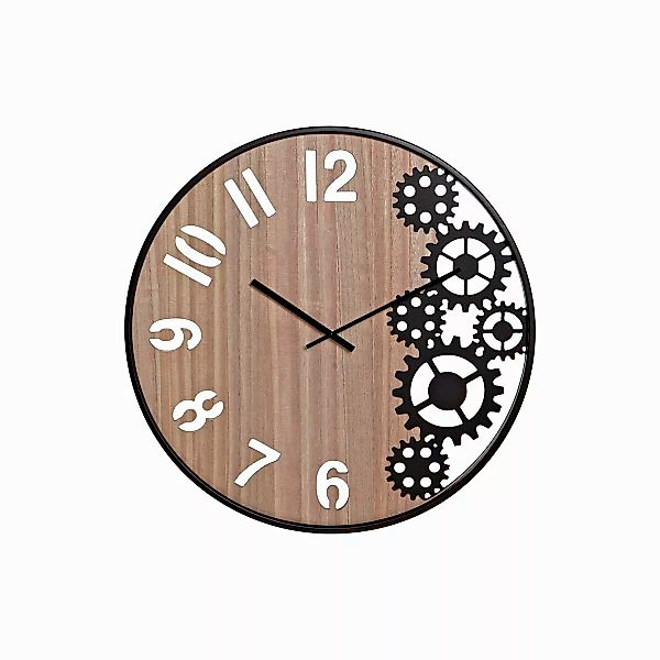 Wanduhr Dkd Home Decor Holz Natürlich Schwarz Eisen Zahnräder (60 X 4 X 60 günstig online kaufen