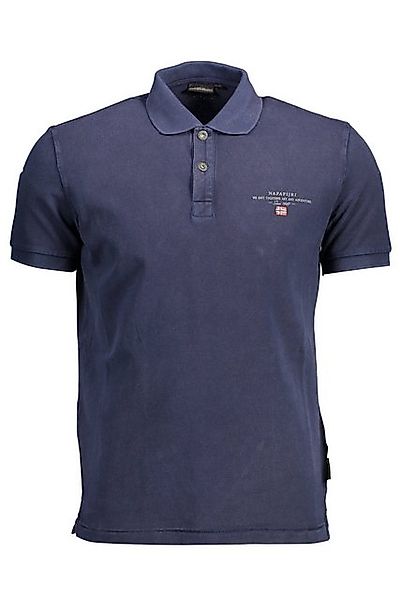 Napapijri Poloshirt Modisches Herren-Poloshirt in Blau mit Stickerei günstig online kaufen