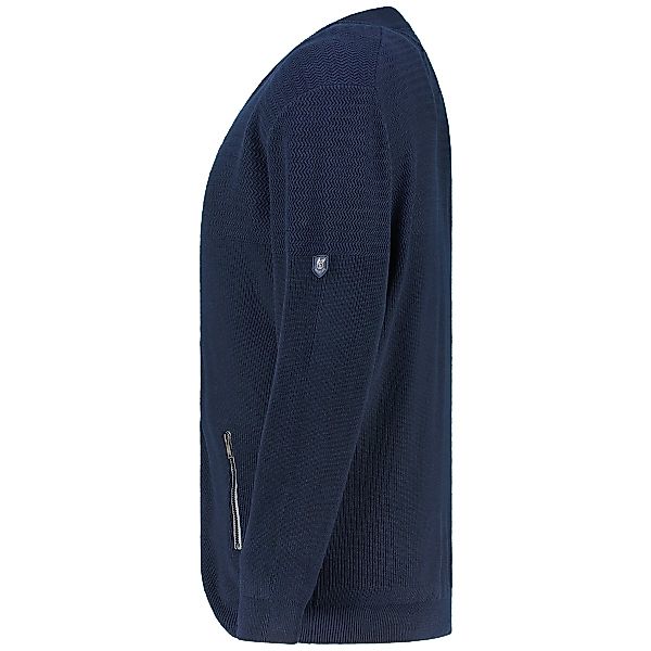 Hajo Strickjacke mit Struktur Farbe marine Größe: 4XL günstig online kaufen