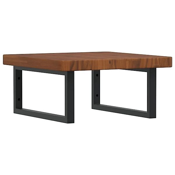 vidaXL Waschtischplatte mit Halterung Stahl und Massivholz Eiche 3302413 günstig online kaufen