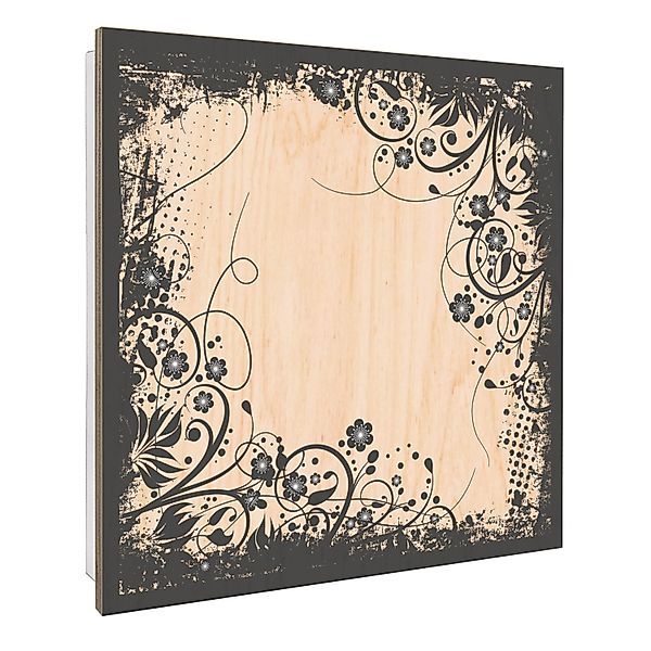 Banjado Großer Schlüsselbox Holz 30x30cm Weiß Scharnier Rechts 50 Haken Sch günstig online kaufen