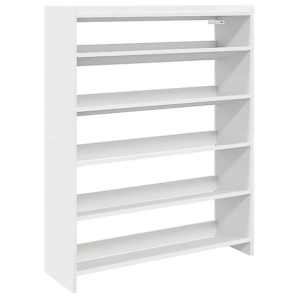 vidaXL Schuhregal Weiß 80x25x100 cm Holzwerkstoff 859896 günstig online kaufen