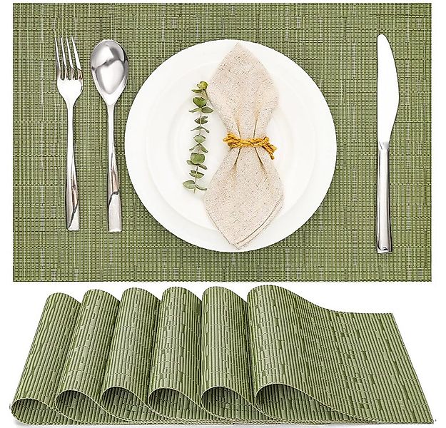 TUWENA Platzset Tischsets Abwaschbar 6er Set, Rutschfest Hitzebeständig Pla günstig online kaufen