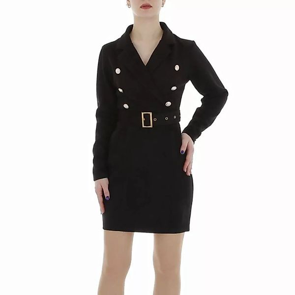 Ital-Design Minikleid Damen Elegant (86099085) Wickeloptik Stretch Samtopti günstig online kaufen
