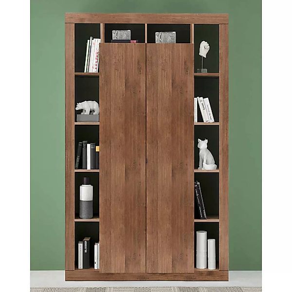Wohnzimmer Bücherschrank in Holzoptik Naturfarben 217 cm hoch günstig online kaufen