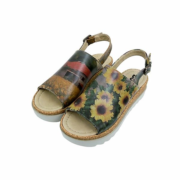 DOGO Sandalette "Gigi Sunflowers Damen Sandalen/ Sandaletten / Female", Veg günstig online kaufen