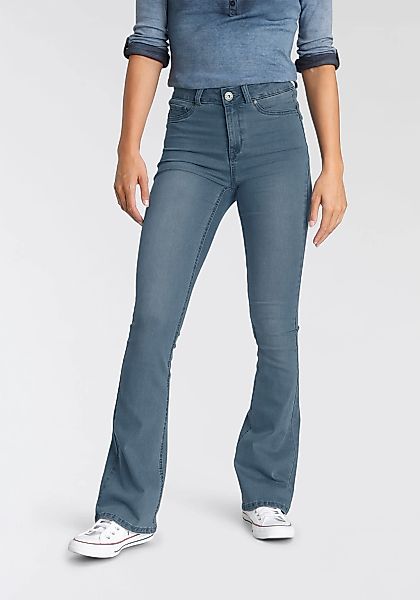 Arizona Bootcut-Jeans "Ultra Stretch", ausgestellte Beinform, Used-Waschung günstig online kaufen