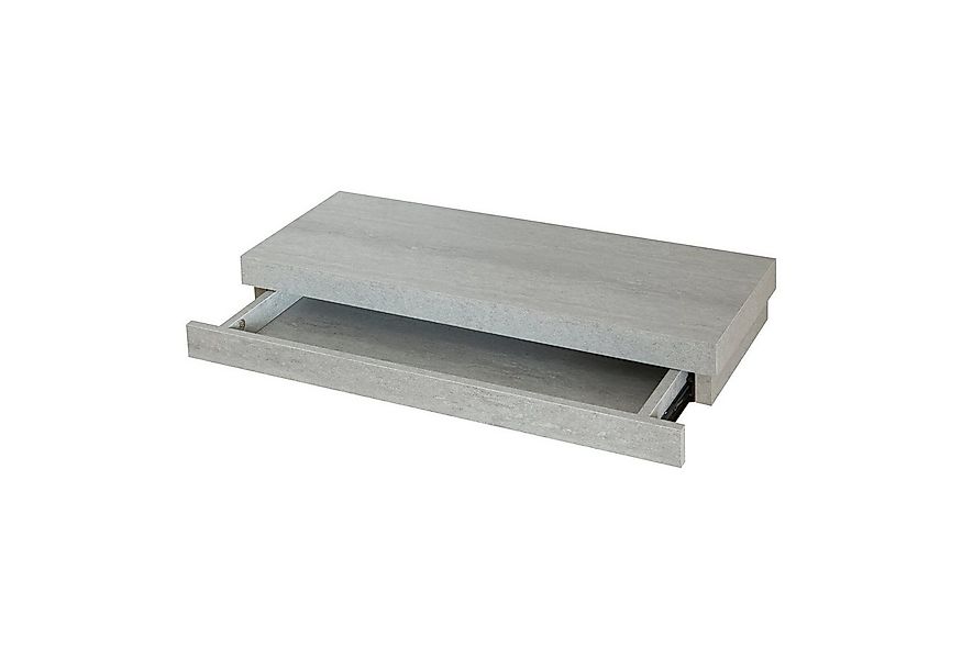 en.casa Wandregal, »Karkkila« mit Schublade Betonoptik günstig online kaufen