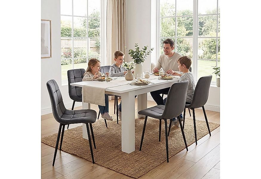 Homestyle4u Esstisch ausziehbar 80x120 auf 80x160 Holztisch Küchentisch Hol günstig online kaufen