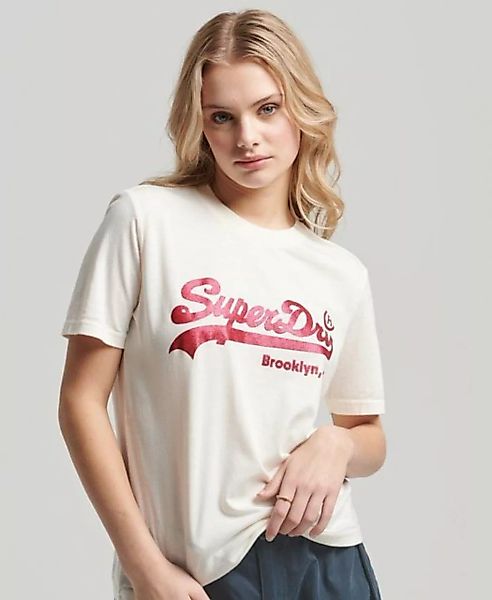 Superdry T-Shirt EMBELLISHED VL T SHIRT Desert Bone Off White günstig online kaufen