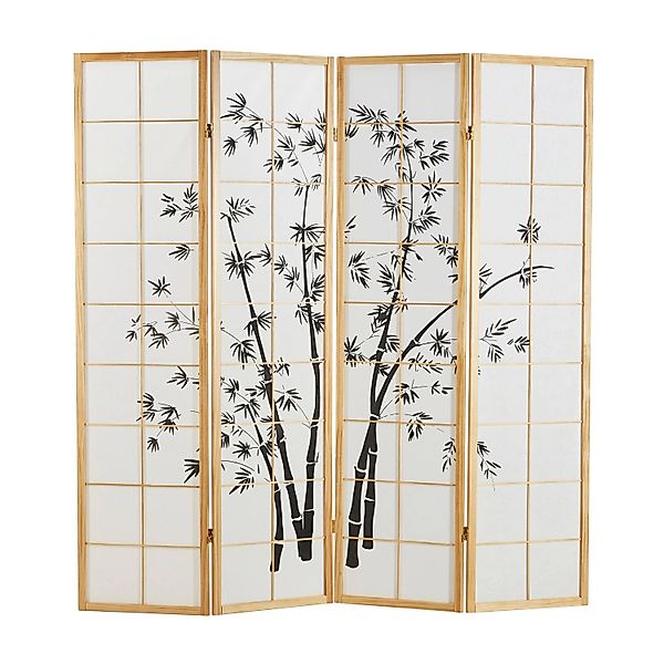 Homestyle4u 4-tlg. Paravent in Braun 176x179 cm 312 günstig online kaufen