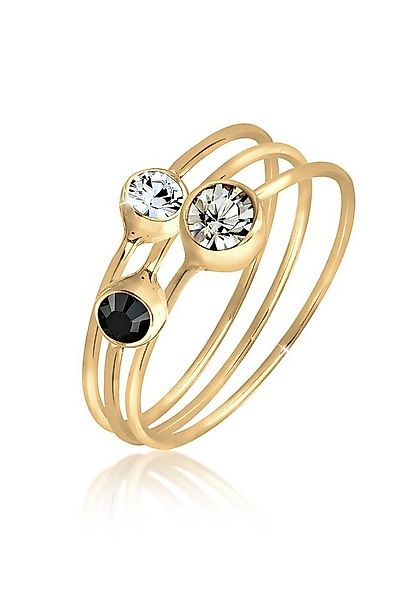 Elli Ring-Set Stacking Zart Kristalle (3 tlg) 925 Sterling Silber, Ring Set günstig online kaufen