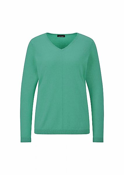 GOLDNER Rundhalspullover "Baumwollpullover mit V-Ausschnitt" mit Kaschmiera günstig online kaufen