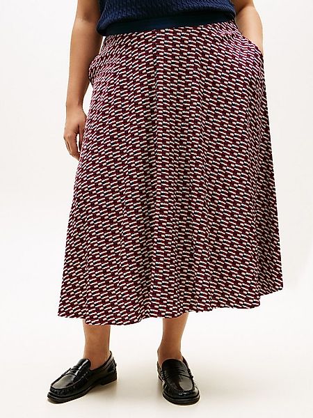 Tommy Hilfiger Curve A-Linien-Rock CRV VIS TWILL A-LINE MIDI SKIRT in große günstig online kaufen