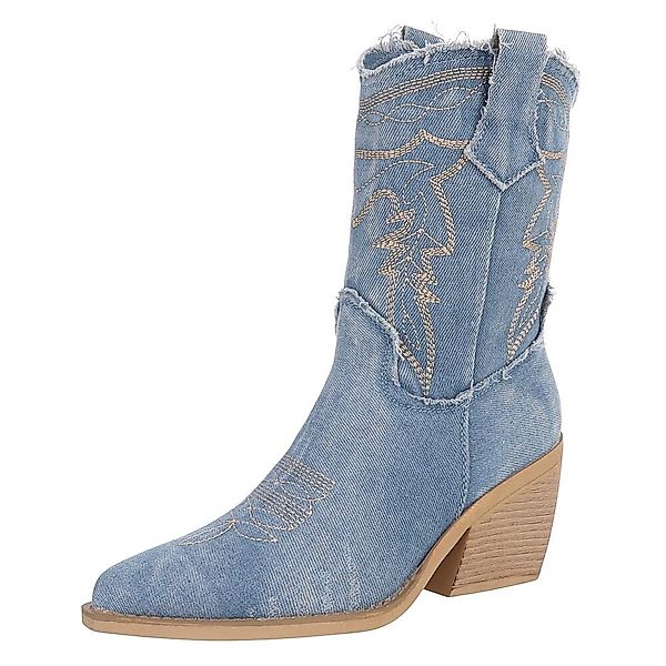 Ital-Design Damen Cowboyboots Freizeit Westernstiefelette (88843752) günstig online kaufen