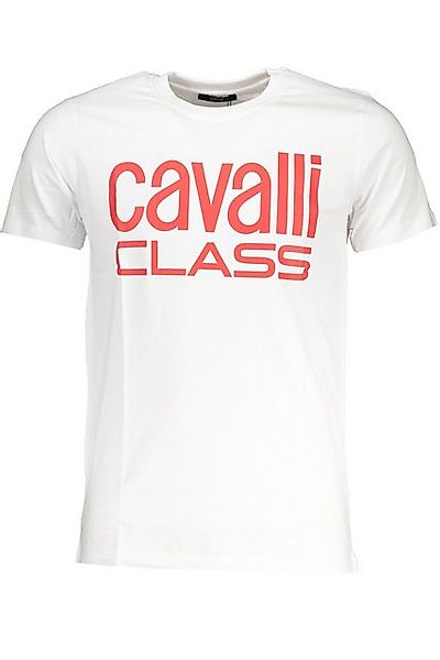 Cavalli Class T-Shirt Herren Weißes Kurzarm T-Shirt mit Druck und günstig online kaufen