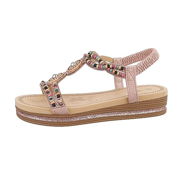 Ital-Design Damen Boho/Hippie Riemchensandalette (85960311) Keilabsatz/Wedg günstig online kaufen
