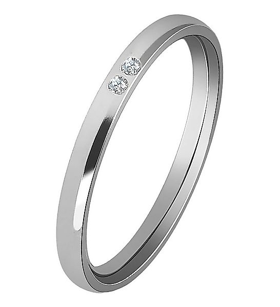 AKZENT Fingerring Silvi Edelstahl silber Damen, Damen Ring günstig online kaufen