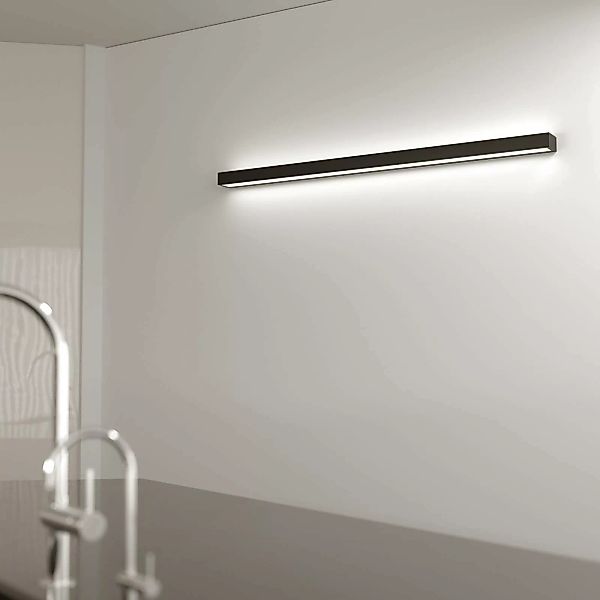 LED-Wandleuchte Mera, Breite 120cm, schwarz, 4000K günstig online kaufen