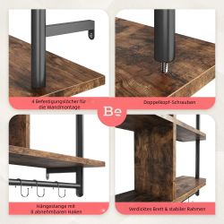 Bestier Wandregal Schweberegale, Küchenregal, Wandmontage, 3 günstig online kaufen