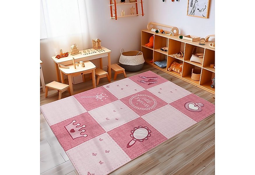 Carpettex Kinderteppich Prinzessin-Design, Rechteckig, Höhe: 7 mm, Teppich günstig online kaufen