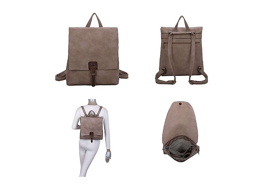 ITALYSHOP24 Rucksack Damen Schultertasche Backpack Umhängetasche CrossBody günstig online kaufen