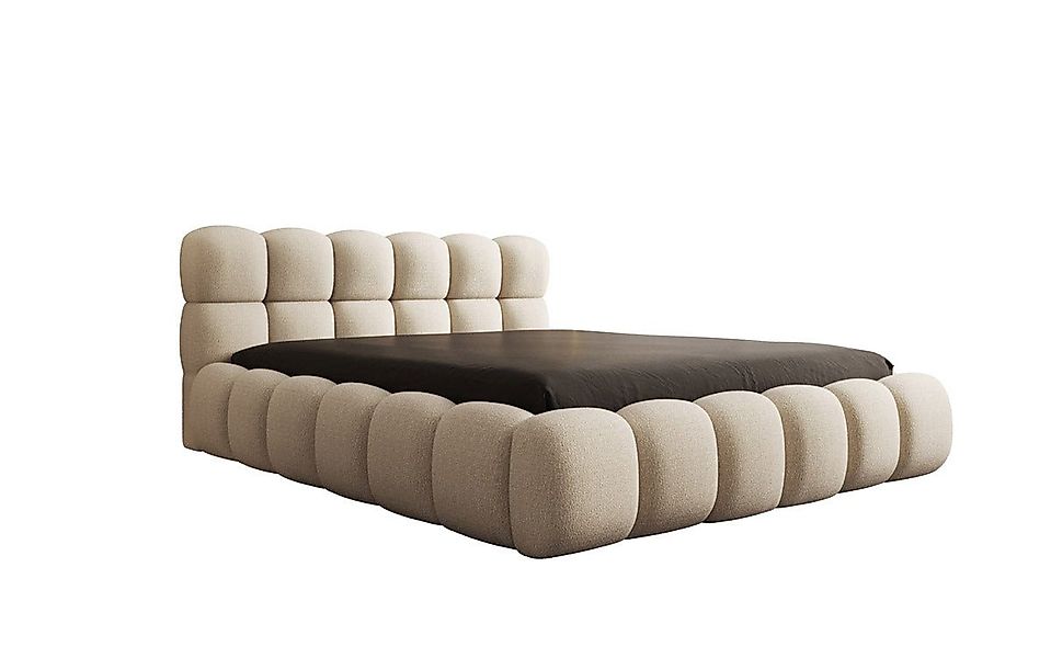 Luxusbetten24 Polsterbett Designer Polsterbett Boston Bouclé, mit Stauraum günstig online kaufen