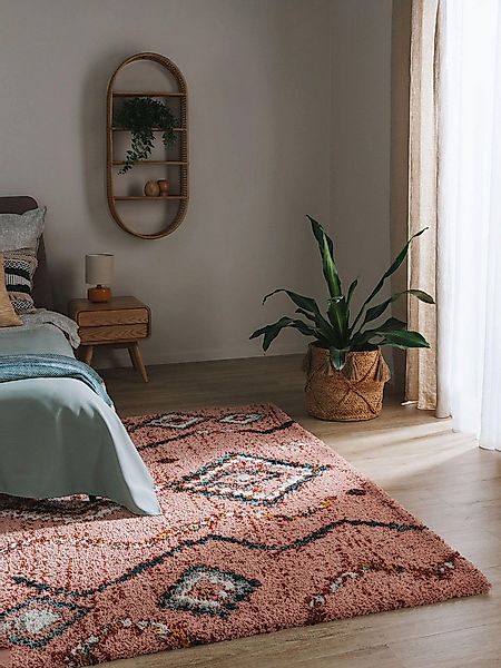 benuta Hochflor-Teppich Gobi, rechteckig, Höhe: 21 mm, Teppich Wohnzimmer, günstig online kaufen