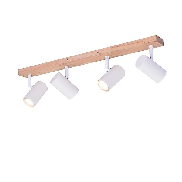 Nettlife Deckenstrahler 4 Flammig Holz Schwarz günstig online kaufen