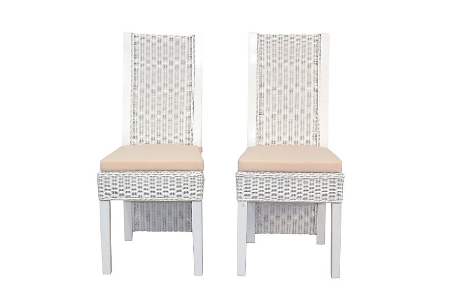 moebel-direkt-online Rattanstuhl Luis 2Rattanstühle inklusive Sitzkissen günstig online kaufen