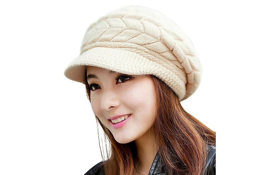 Coonoor Strickmütze Damen Wintermütze aus dickem, Warm gefütterte Strickmüt günstig online kaufen