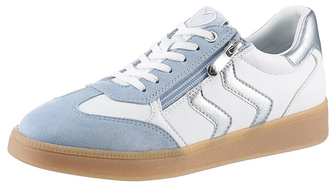 MARCO TOZZI Plateausneaker, Freizeitschuh, Halbschuh, Schnürschuh mit Kontr günstig online kaufen