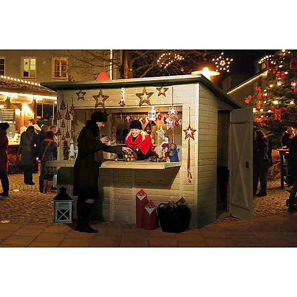 Weka Holz-Gartenhaus Flachdach Unbehandelt 243 cm x 240 cm günstig online kaufen