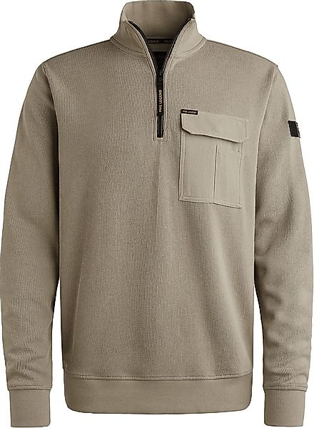 PME Legend Half Zip Sweater Interlock Jersey Kaki - Größe XL günstig online kaufen
