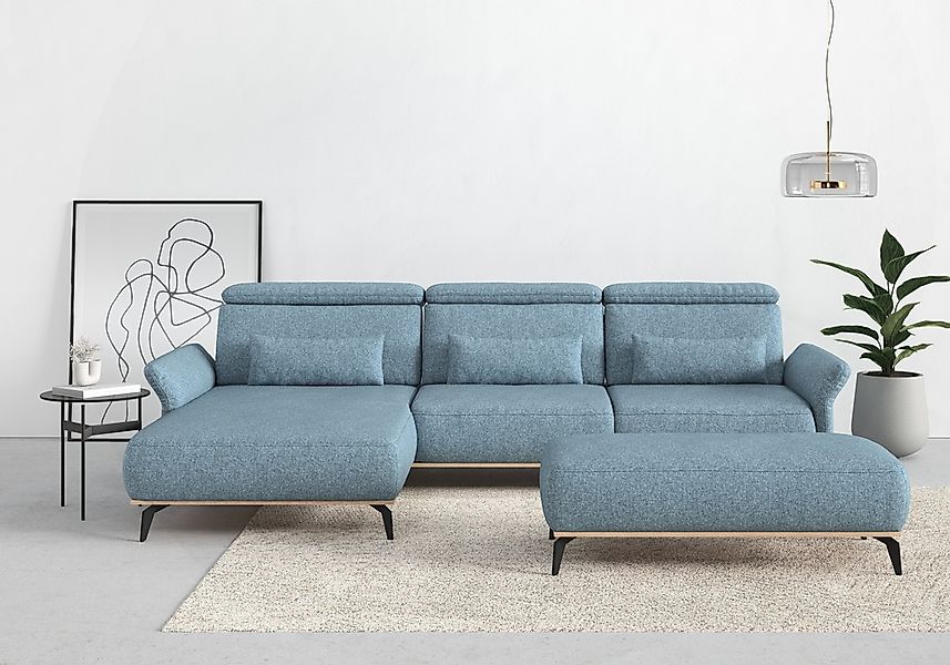 PLACES OF STYLE Ecksofa "Fjord L-Form" massiv, wahlweise mit Armlehnfunktio günstig online kaufen