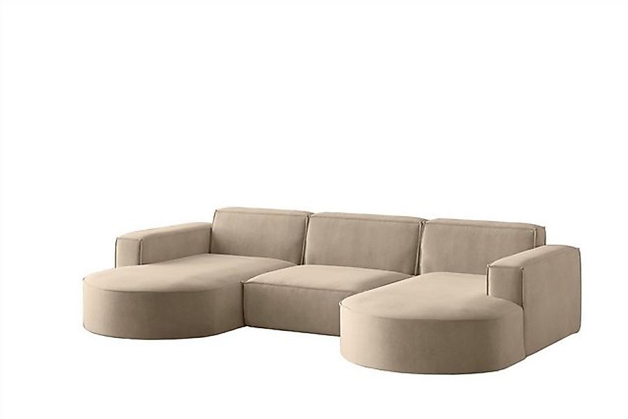 Fun Möbel Wohnlandschaft U-Form Sofa PALMA in Stoff in Stoff Noel und Scala günstig online kaufen