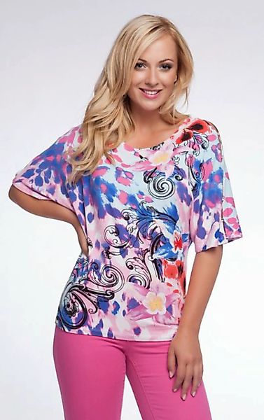 Passioni Print-Shirt mit buntem Leoparden und Blumen print günstig online kaufen