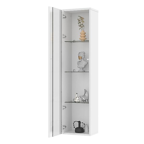 OKWISH Vitrine mit LED-Beleuchtung (Multifunktionale Glasvitrine günstig online kaufen