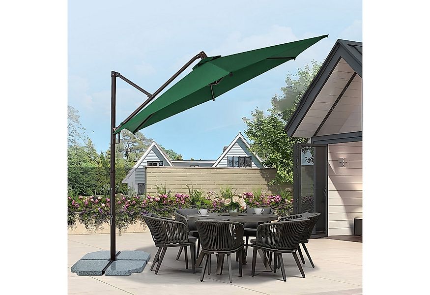 Sekey Ampelschirm 300cm Alu Sonnenschirm, 360° drehbar und neigbar, UV50+ S günstig online kaufen