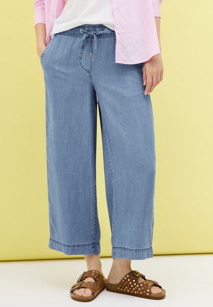 Wide Leg Lyocell-Hose günstig online kaufen