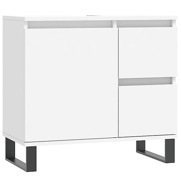 vidaXL Waschtisch Badschrank Weiß 65x33x60 cm günstig online kaufen