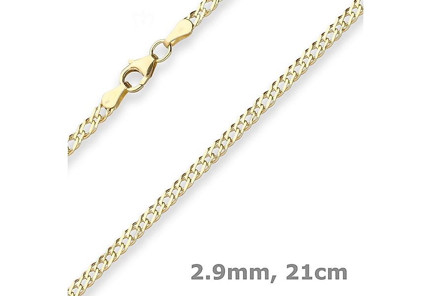 Schmuck Krone Goldarmband 2,9mm Armband Zwillingspanzerkette aus 333 Gelbgo günstig online kaufen