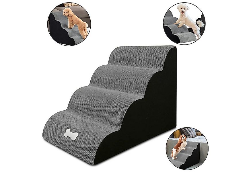 OKWISH Hunderampe 3-Stufig Hundetreppe Haustiertreppe Hunde Treppe Katzentr günstig online kaufen