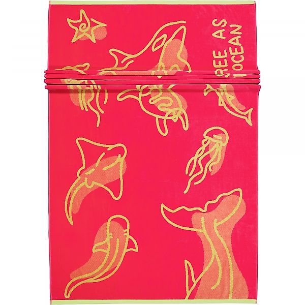 Vossen Strandtücher Free Ocean - Farbe: prim rose - 0001 - 100x180 cm günstig online kaufen