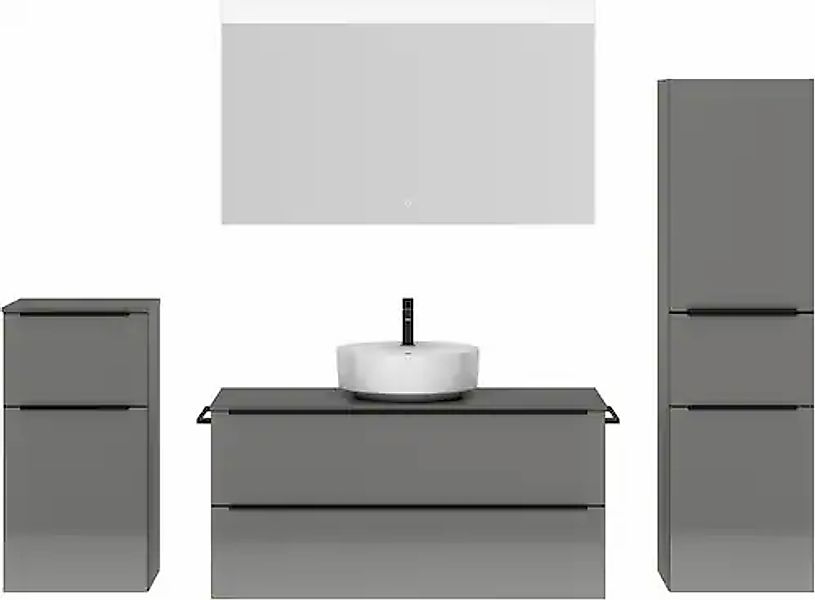 nobilia® Badmöbel-Set »Alvene« vormontiert, mit Soft-Close, 4 Stk. tlg. günstig online kaufen